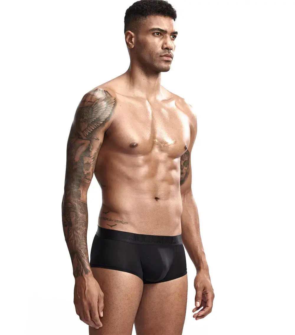 Jockmail Mens Panties Sexy Boxer Translucent Seamless Hombre Ice Silk Calcinhas New Brazilian Underwear Funny Lenceria De Hombre