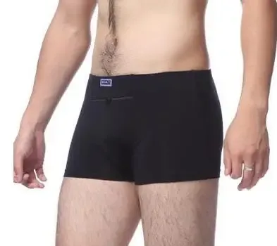 Dropshipping Men's anti-theft underwear big pockets Boxer four quarter anti-theft briefs, single zippers Panties