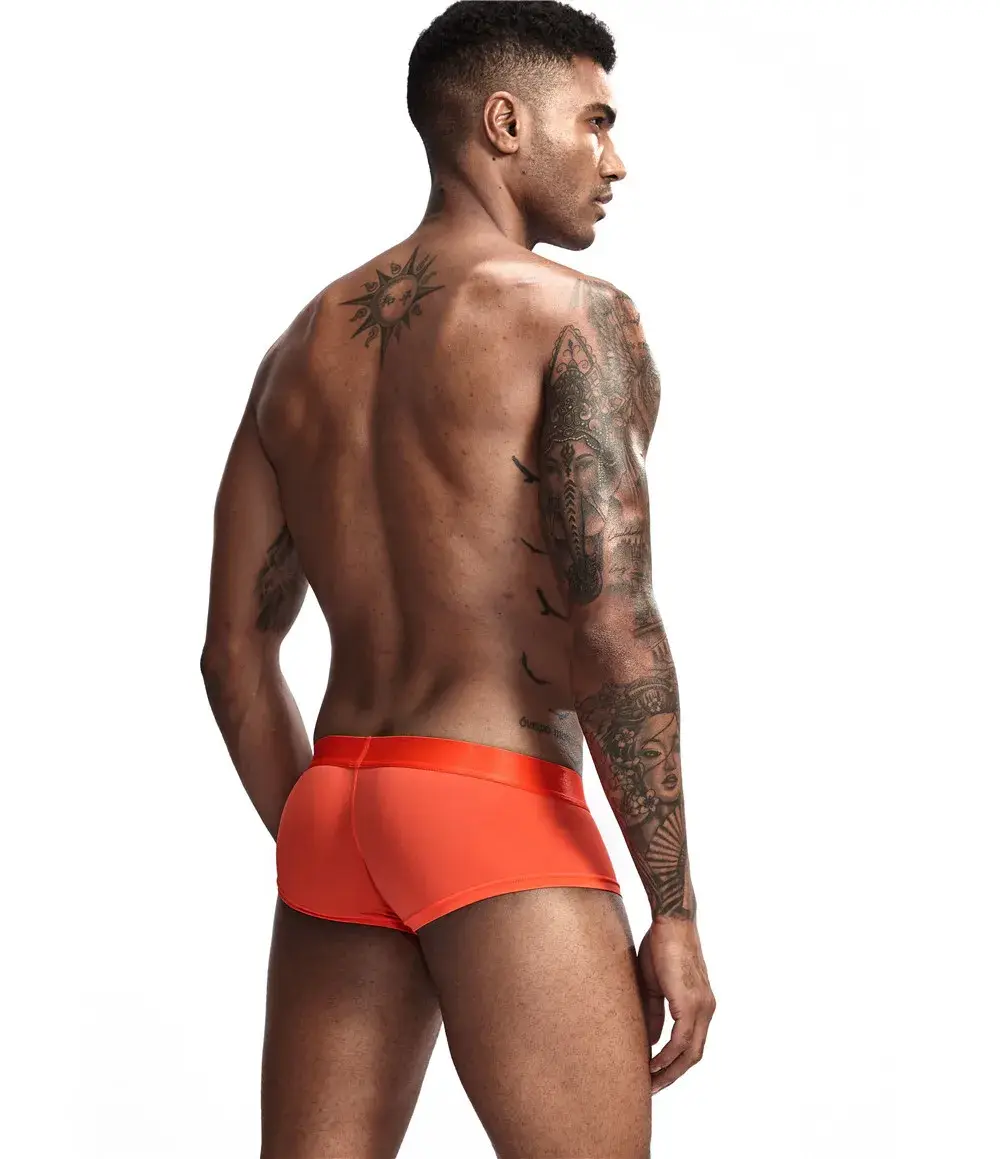 Jockmail Mens Panties Sexy Boxer Translucent Seamless Hombre Ice Silk Calcinhas New Brazilian Underwear Funny Lenceria De Hombre