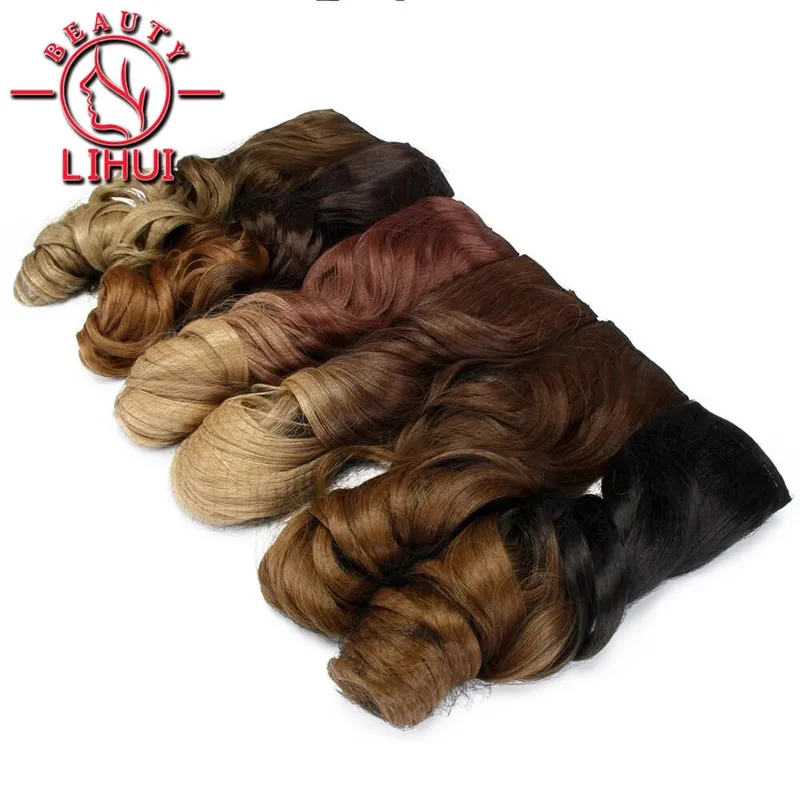 16 Clips In Hair Extensions Women Natural Wave Hair Extensions 6Pcs/Set Synthetic Hair Piece Heat Resistant Hairpiece 20 Inch