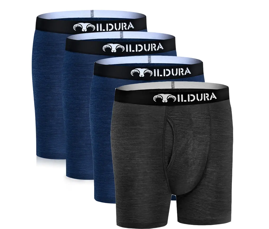 100% Merino Wool Underwear Boxer Briefs Men Merino Boxershorts Men Base Layer Underpants Soft Moisture Breathable Asian Size
