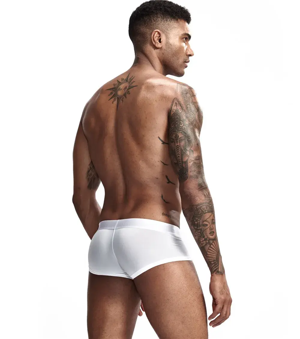 Jockmail Mens Panties Sexy Boxer Translucent Seamless Hombre Ice Silk Calcinhas New Brazilian Underwear Funny Lenceria De Hombre