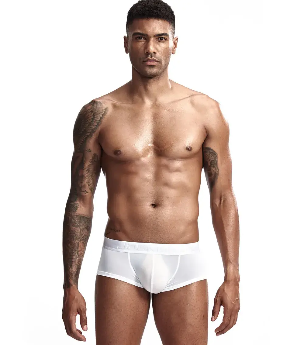 Jockmail Mens Panties Sexy Boxer Translucent Seamless Hombre Ice Silk Calcinhas New Brazilian Underwear Funny Lenceria De Hombre
