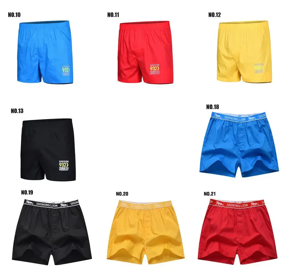 Men Underwear Boxer Plaid Underpants 100% Cotton Shorts Men Striped Panties Loose High Quality Oversize Breathable Dropshipping