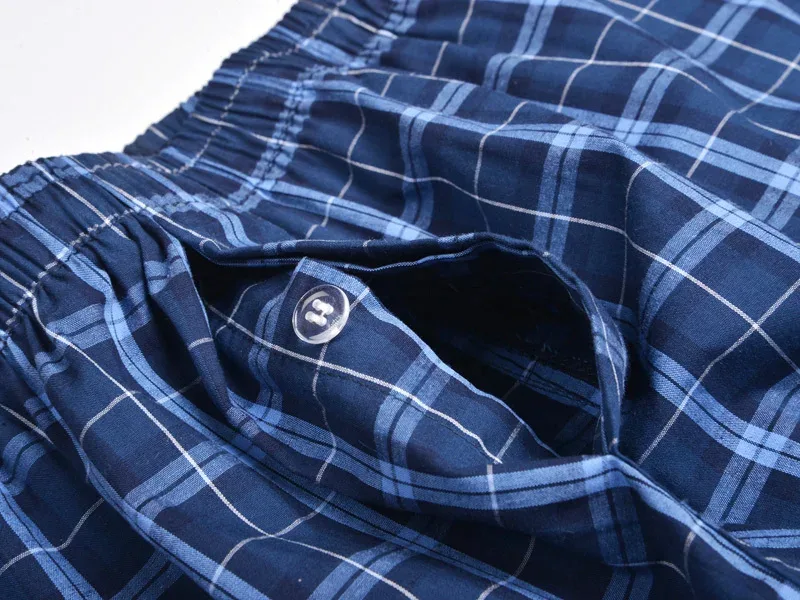 Men Underwear Boxer Plaid Underpants 100% Cotton Shorts Men Striped Panties Loose High Quality Oversize Breathable Dropshipping