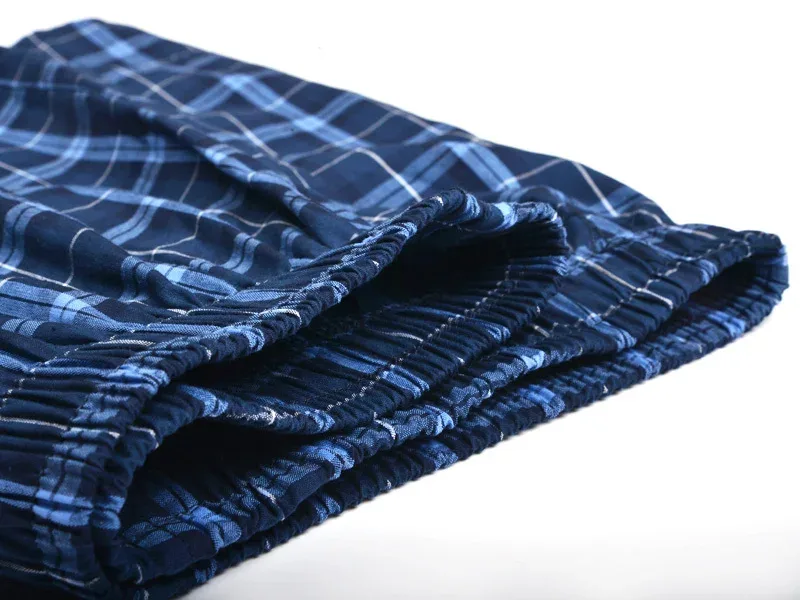 Men Underwear Boxer Plaid Underpants 100% Cotton Shorts Men Striped Panties Loose High Quality Oversize Breathable Dropshipping
