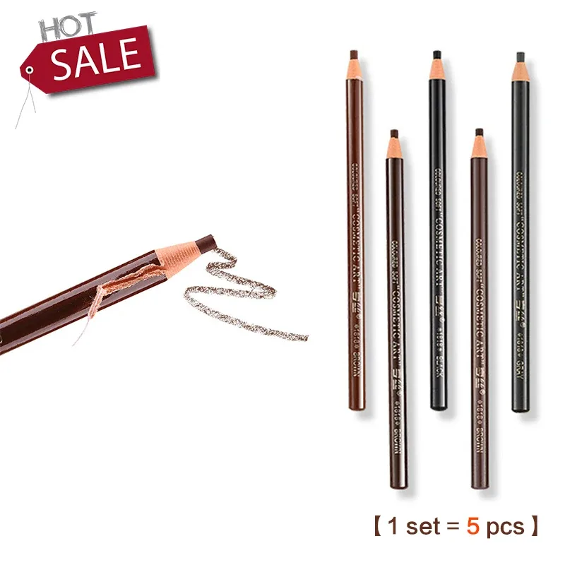 5pcs/Set Eyebrow Pencil Makeup Brown Eyebrow Enhancers Cosmetic Art Waterproof Pencil Tint Stereo Types Beauty Tools Cheap