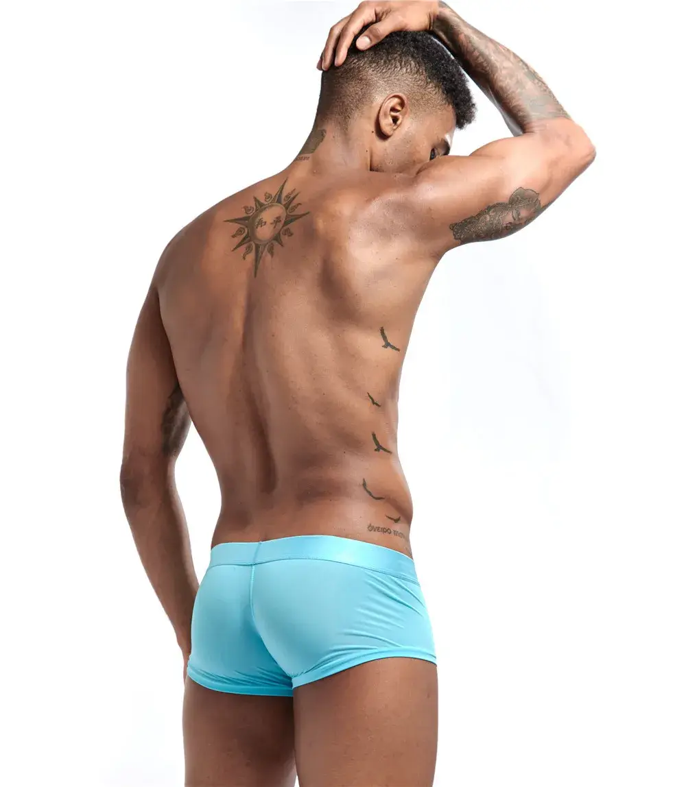 Jockmail Mens Panties Sexy Boxer Translucent Seamless Hombre Ice Silk Calcinhas New Brazilian Underwear Funny Lenceria De Hombre