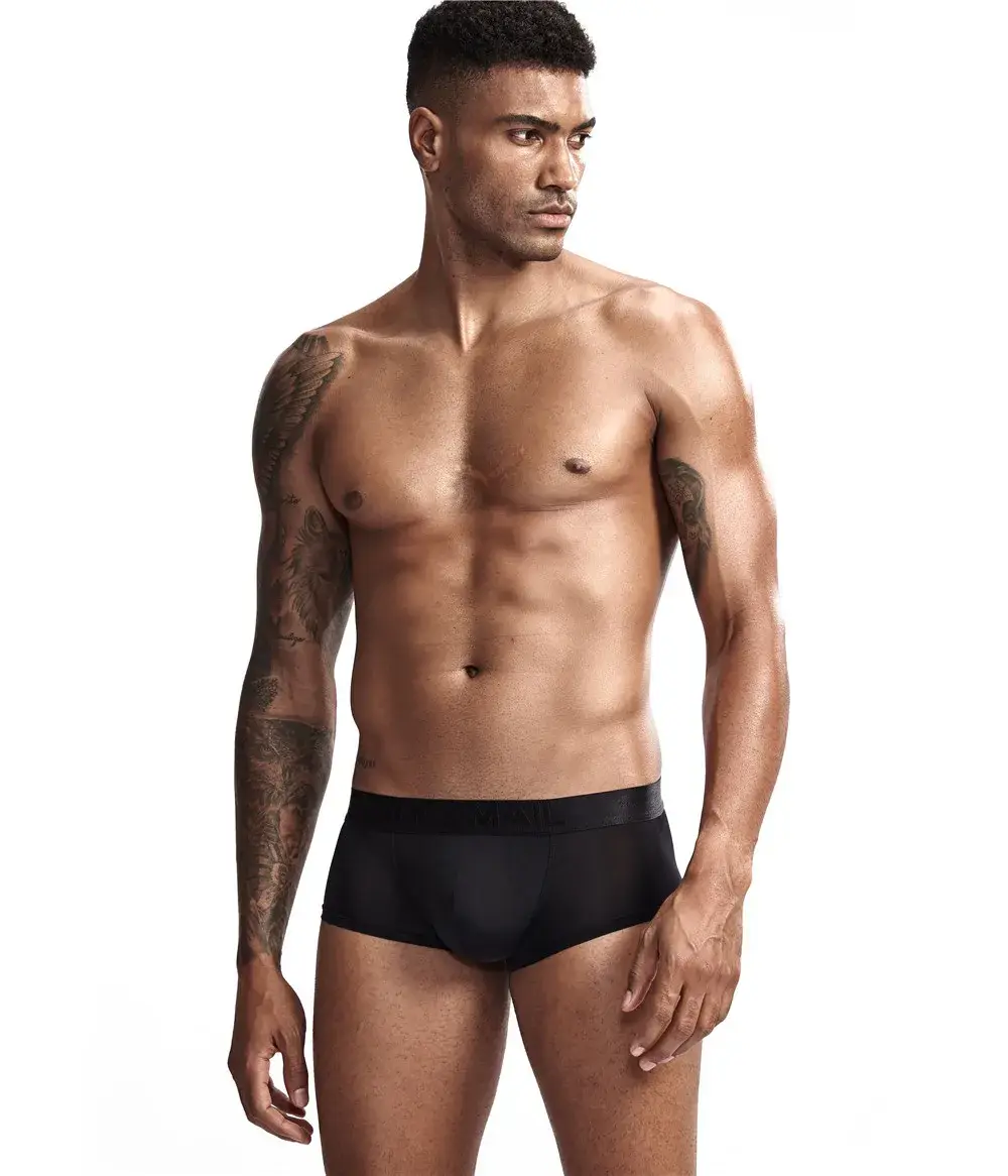 Jockmail Mens Panties Sexy Boxer Translucent Seamless Hombre Ice Silk Calcinhas New Brazilian Underwear Funny Lenceria De Hombre