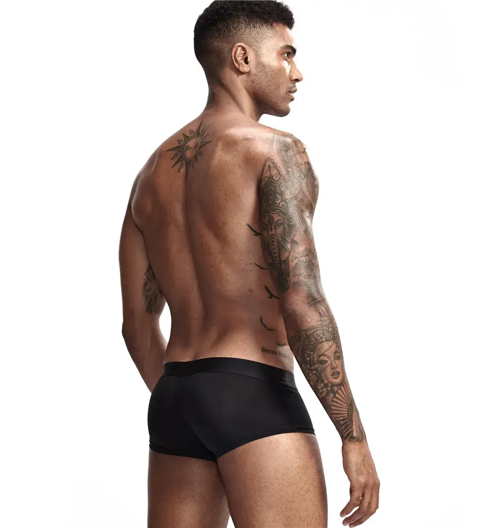 Jockmail Mens Panties Sexy Boxer Translucent Seamless Hombre Ice Silk Calcinhas New Brazilian Underwear Funny Lenceria De Hombre