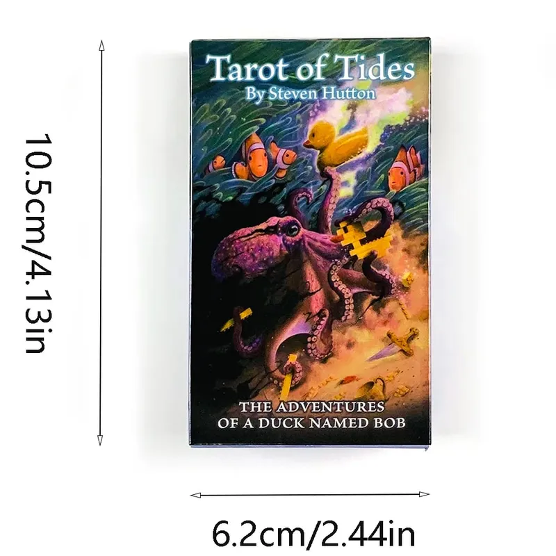 Tarot of Tides Game Cards 78 Card Whimsical Ocean Tarot Deck Bob Duck Adventure Theme Perfect for Divination & Gift Giving