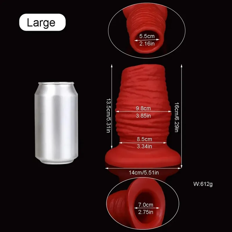 3/3.46/3.85 Inch Huge Hollow Anal Plug Liquid Silicone Soft Butt Plug Vaginal Anal Expansion Speculum Gay Fisting BDSM Sex Toys