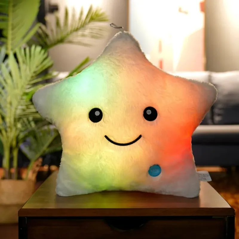 LED Electronic Star Plush Toy Soft Baby Kid Toys LED Star Doll Toy Home Decoration Star Soft Star Pillow