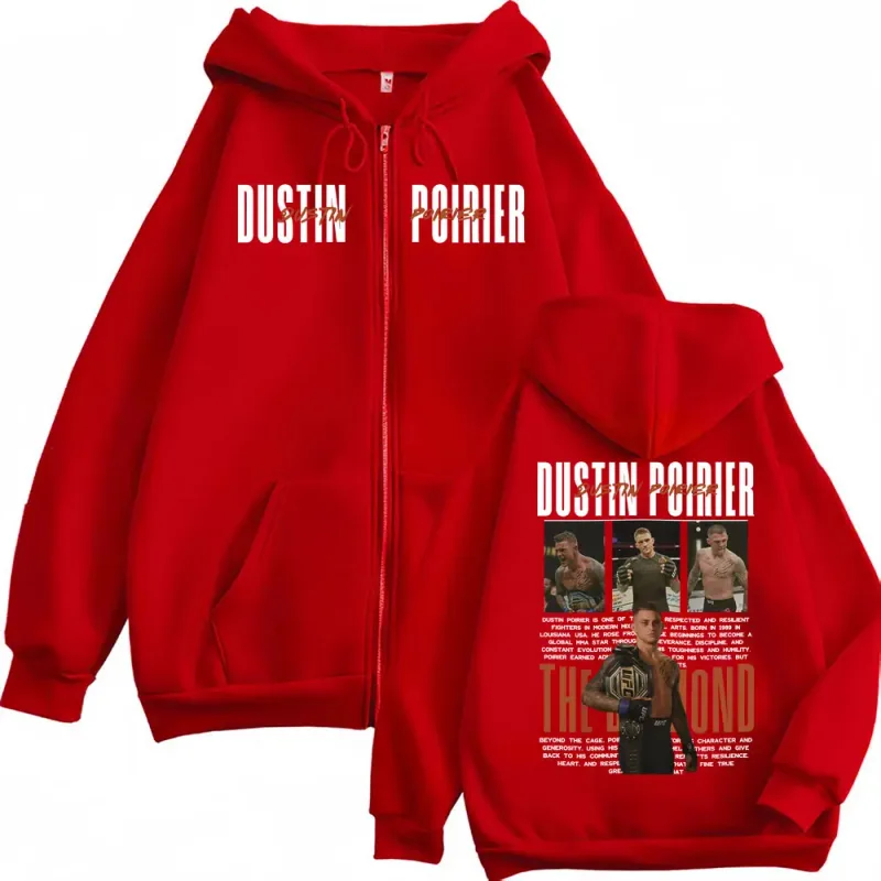Limited DUSTIN POIRIER THE DIAMOND Zipper Hoodies Men Women Fashion Violence Aesthetic Sweatshirts Coats Casual Zip Up Pullovers