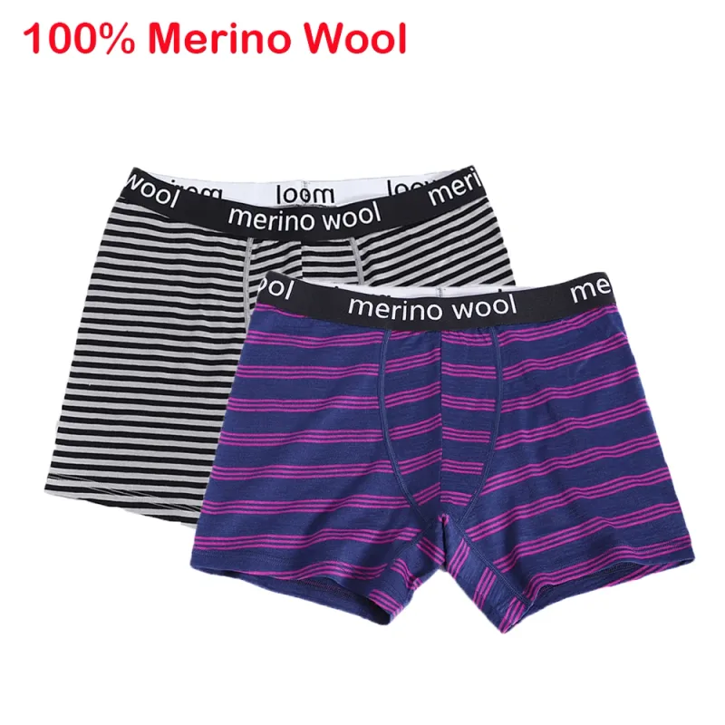 Mens Merino Wool Boxer Brief Underwear Men Merino Wool Boxer Breifs Soft Breathable Moisture Wicking Sports Fitness Boxershorts
