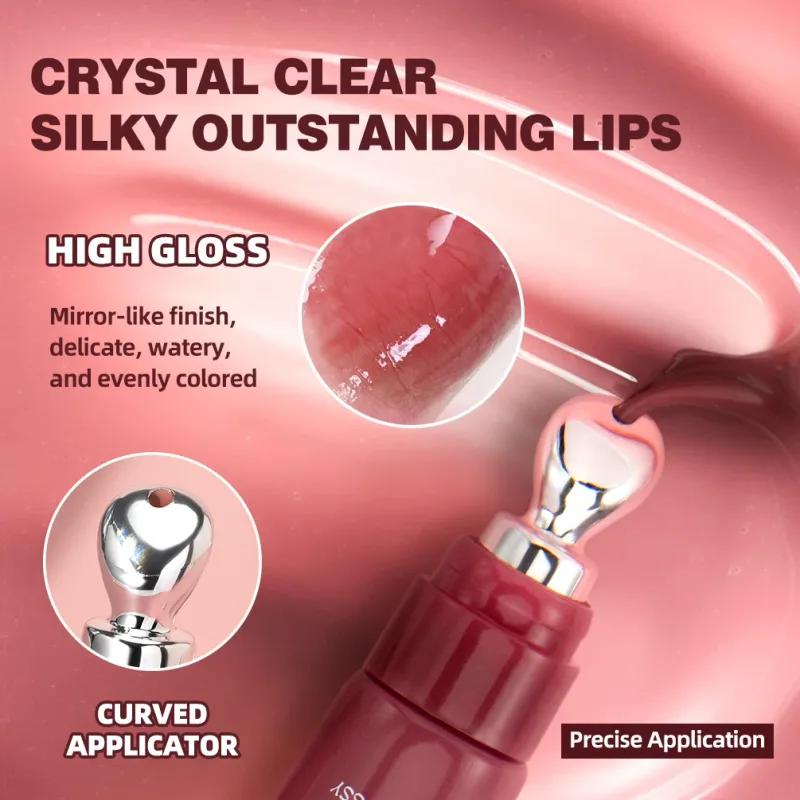 Mirror Pearl Lipgloss Long Lasting Moisturizing Lipstick Shine Glitter Lip Glaze Non Stick Cup Jelly Pout Lip Tint Makeup