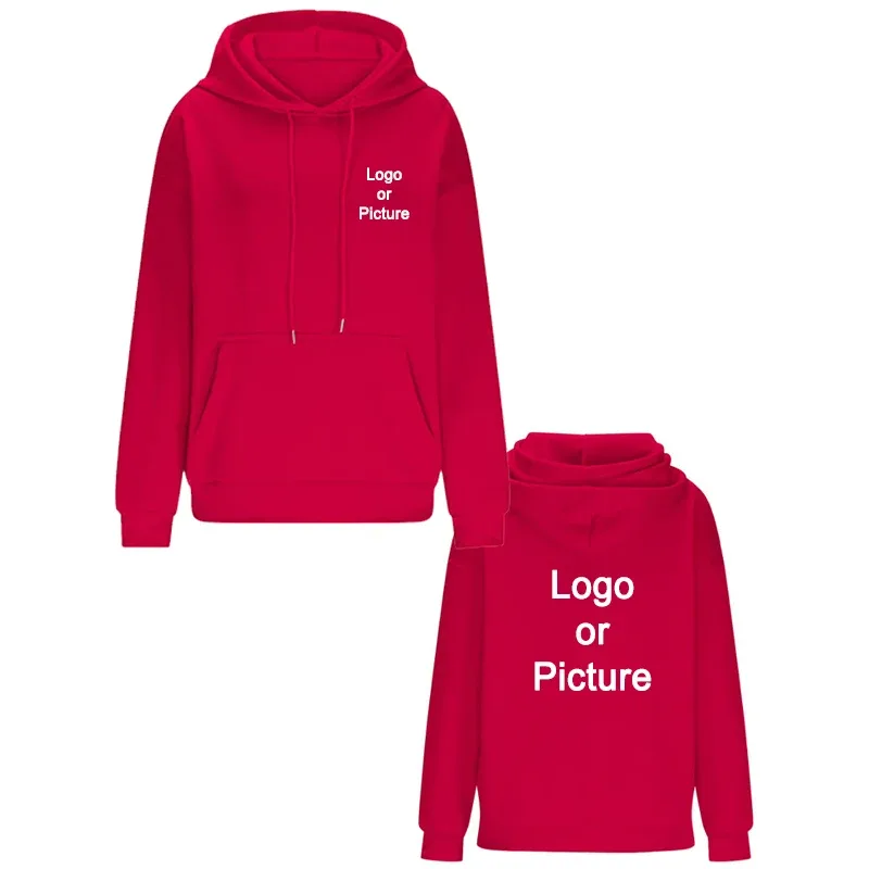 DIY Design Oversize Hoodies Women Fashion Customized Printed Loose Long Sleeve Shoulder Drop Cuff Sweathsirts Pullovers Sudadera