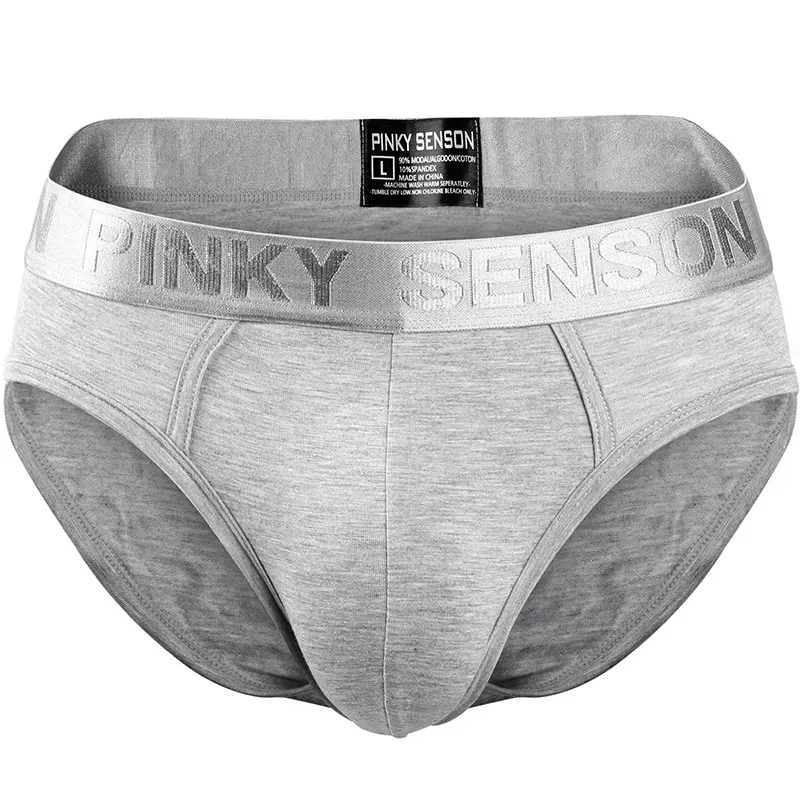 Pinky Seaso Brand Best Selling Sexy Triangle Pants Modal Thin Solid Color Underwear men Modal Briefs Ventilate Plus Size Men