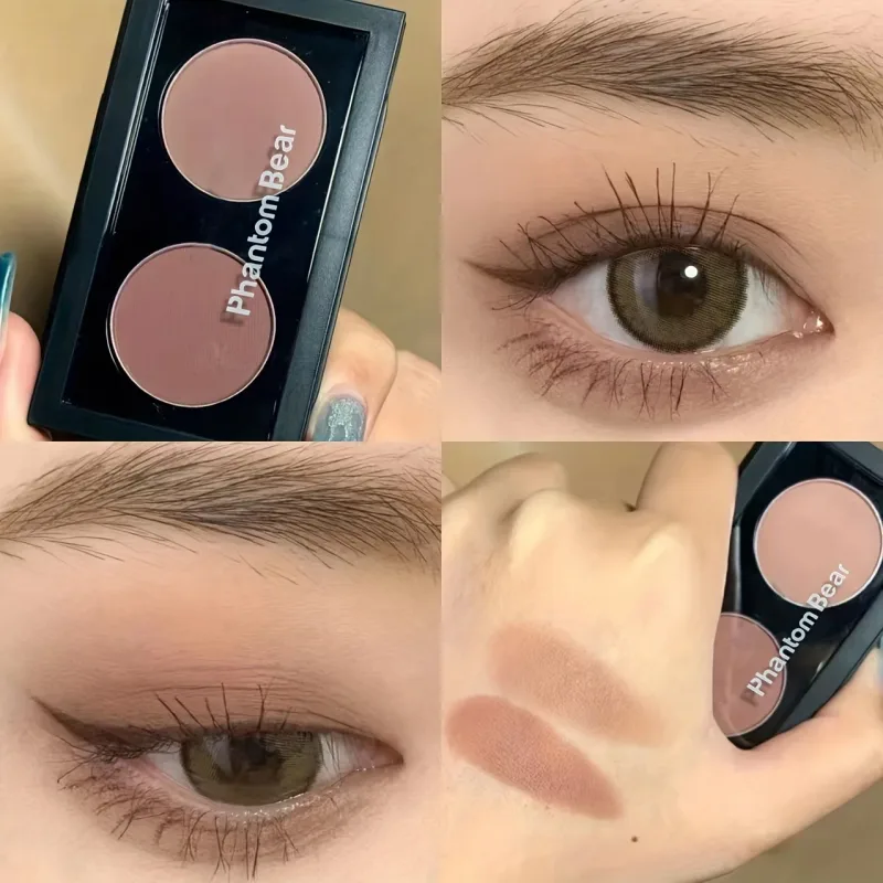Phantom Bear Mini Dual Finish Eyeshadow Multi Shades for Daily Party Smoky Eye Makeup