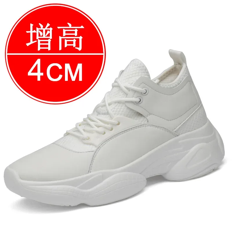 Invisible height-increasing shoes by 10cm.Men's shoes with thick soles for casual and sports wear.8-inch inner height enhancers