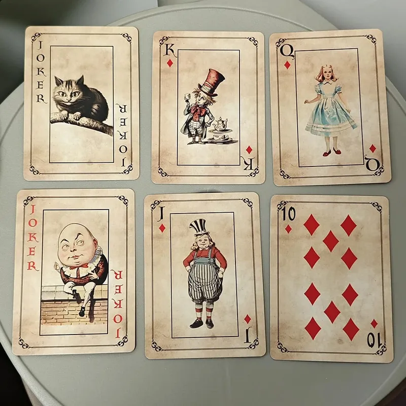 54 Pcs Alice Playing Cards 9*6.5cm Full Deck Paper Scrapbooking Craft Poker Deck