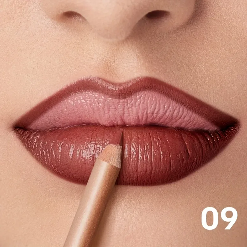 Matte Lip Liner Pencil Nude Long-Lasting Waterproof Smudge-Proof Precise Outline Smooth Creamy Formula