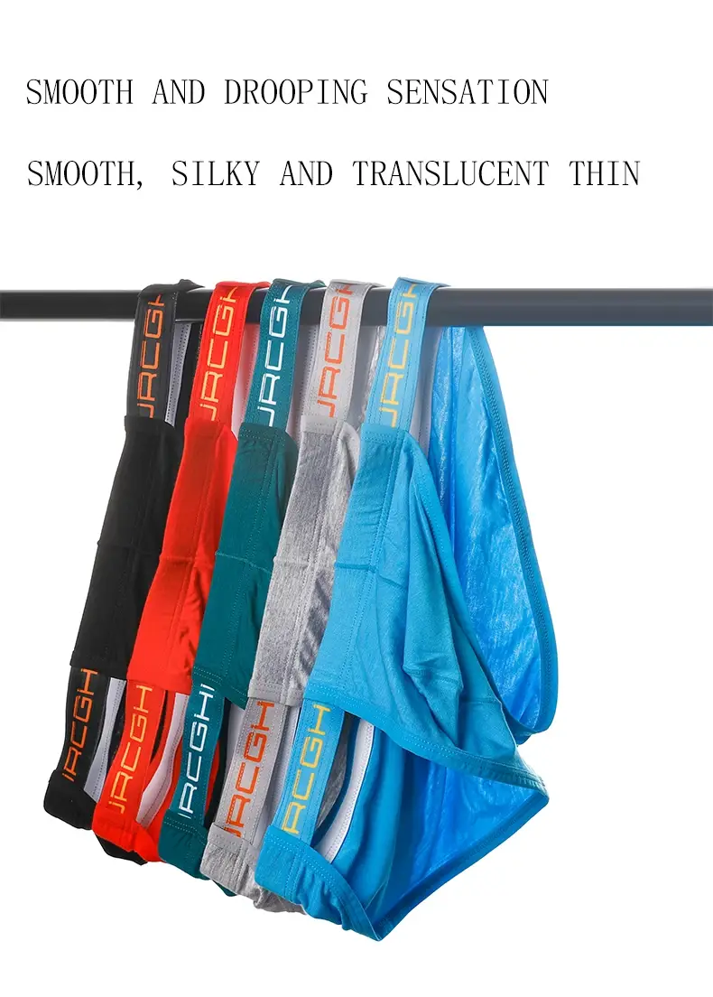Mens Cotton Briefs Solid Color High Cut Hollow Low Waist Sexy Underwear Wholesale