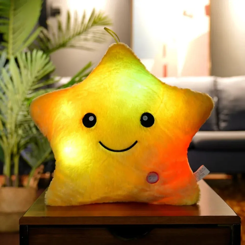 LED Electronic Star Plush Toy Soft Baby Kid Toys LED Star Doll Toy Home Decoration Star Soft Star Pillow