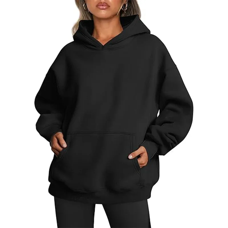 DIY Design Oversize Hoodies Women Fashion Customized Printed Loose Long Sleeve Shoulder Drop Cuff Sweathsirts Pullovers Sudadera