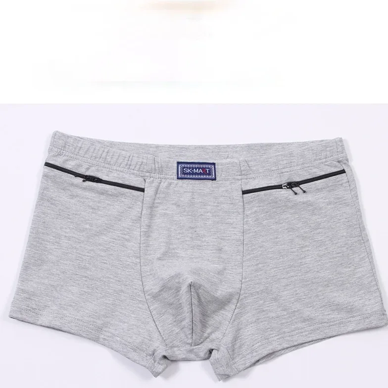 Men's Pockets Underwear Anti-theft Briefs Boxer Panties,two Zippers Pockets Cotton Underpants,mens Boxers Briefs,booty shorts 3256802472559571