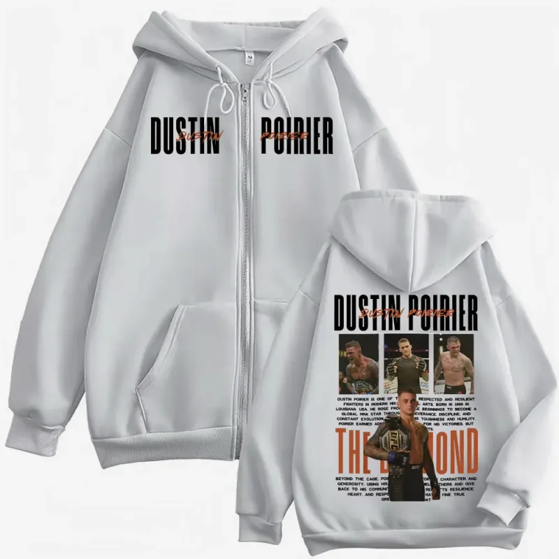 Limited DUSTIN POIRIER THE DIAMOND Zipper Hoodies Men Women Fashion Violence Aesthetic Sweatshirts Coats Casual Zip Up Pullovers