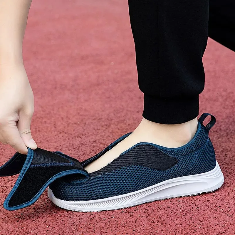 Adjustable Open Shoes For Men Lightweight Comfort Diabetic Walking Shoes Sneakers for Swollen Elderly Feet Normal Width