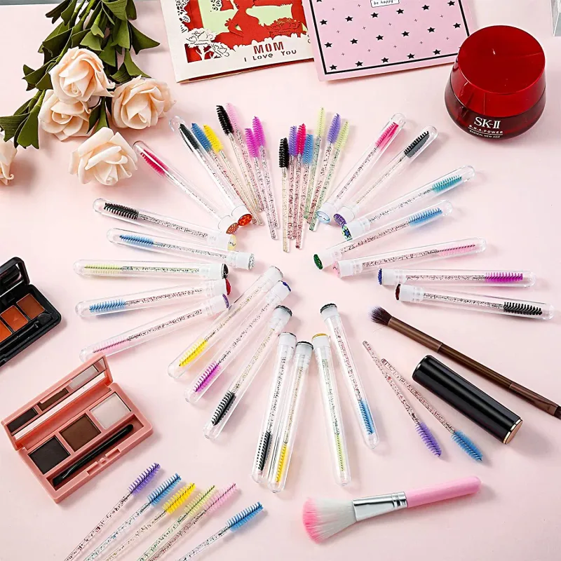 50/100pcs Reusable Eyelashes Brush Tube for Eyelash Extension Disposable Mascara Wands Eyebrow Brush Applicator EyeLash Brushes