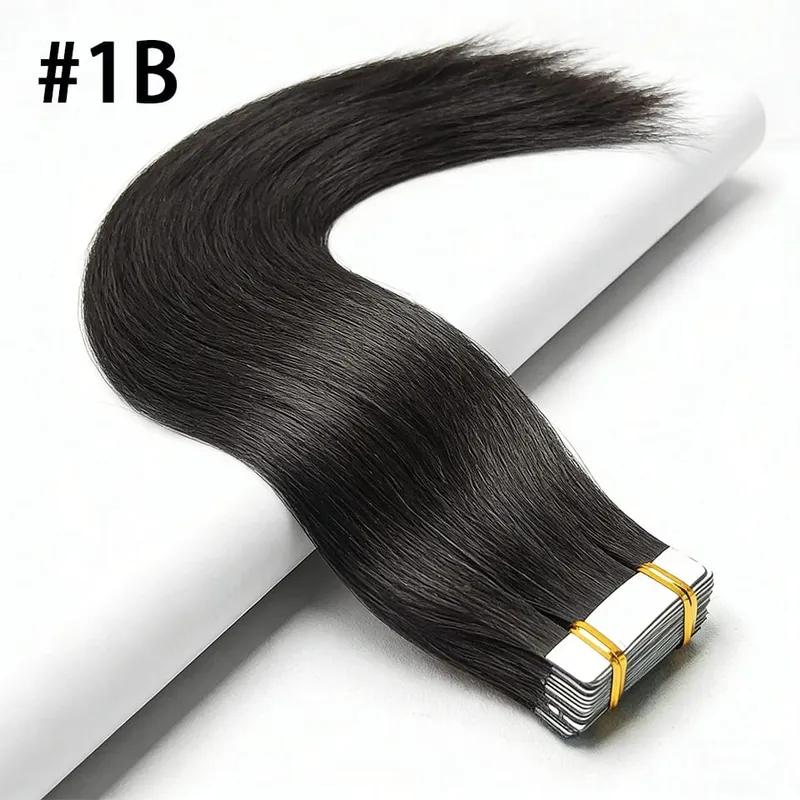 50g Straight Tape in Hair Extensions Human Hair 613 Color Bleach Blonde Seamless Skin Weft Tape in Real Human Hair Extension