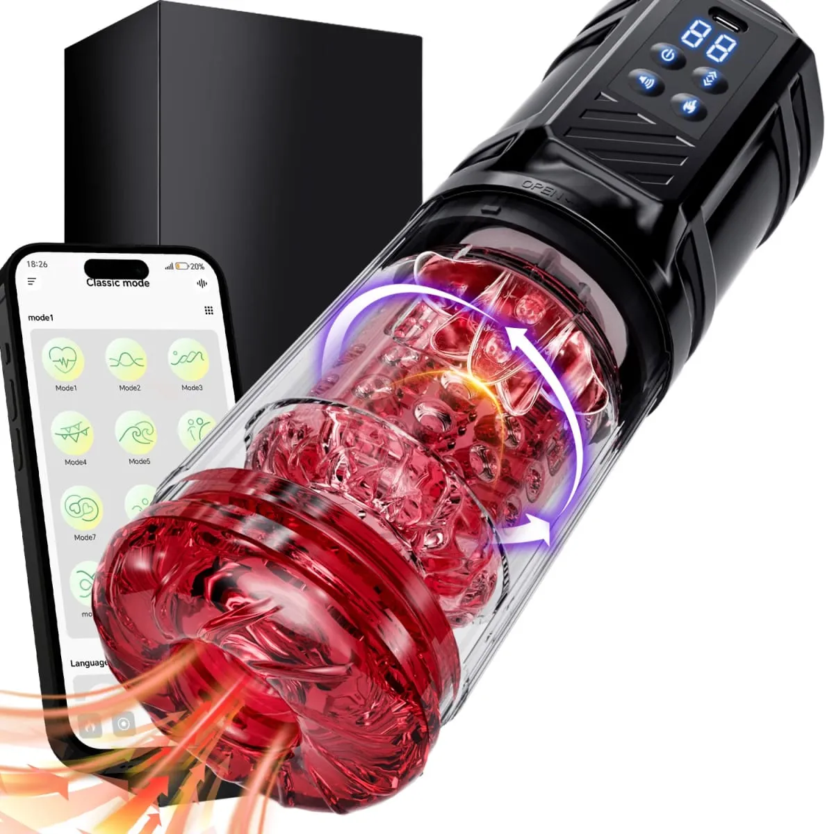 Automatic Male Masturbator APP Controlled 7 Modes Vibrating Pocket Pussy Realistic 3D Texture Tight Stroker Blowjob Pro Sex Toy — image 1