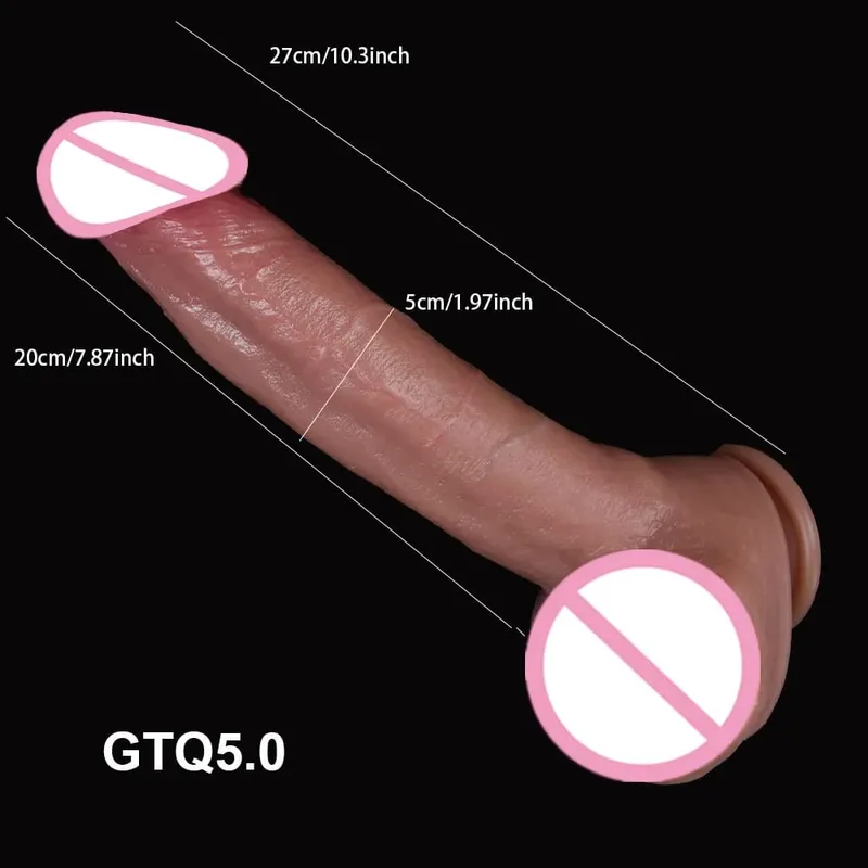 Ruddy Glans Erect Dildo Soft Skin Big Penis Cheap Female Masturbator Adult Strapon Suction Cup Anal Sex Toys for Women Massager