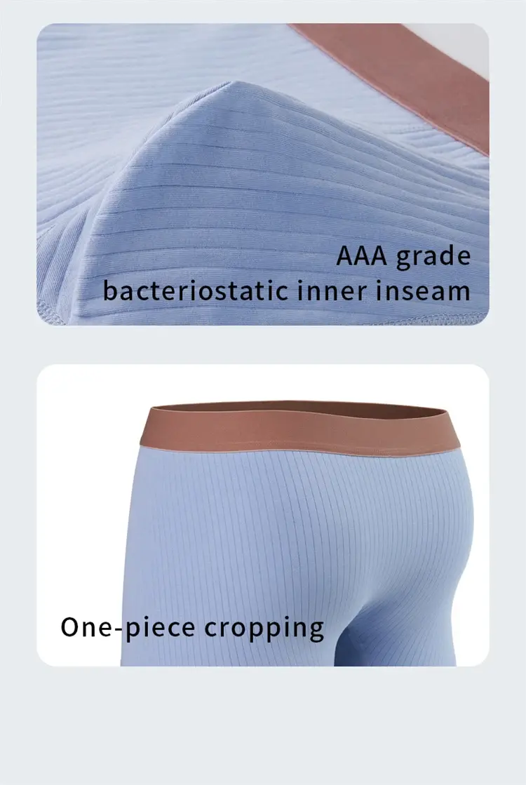 MiiOW 3Pcs Men's Striped Funny Boxer Shorts Underwear Antibacterial Crotch Underpants Man Breathable Cotton Lingerie Panties