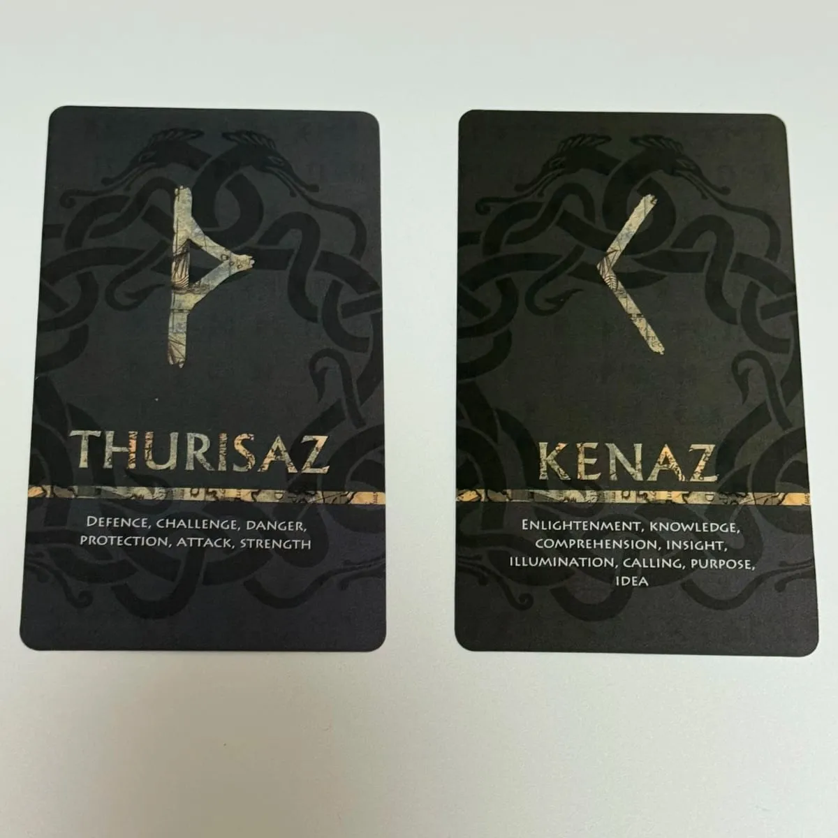 Elder Futhark Rune Cards with Meanings –25 Pcs Norse Mythology Oracle Cards for Fortune Telling & Meditation
