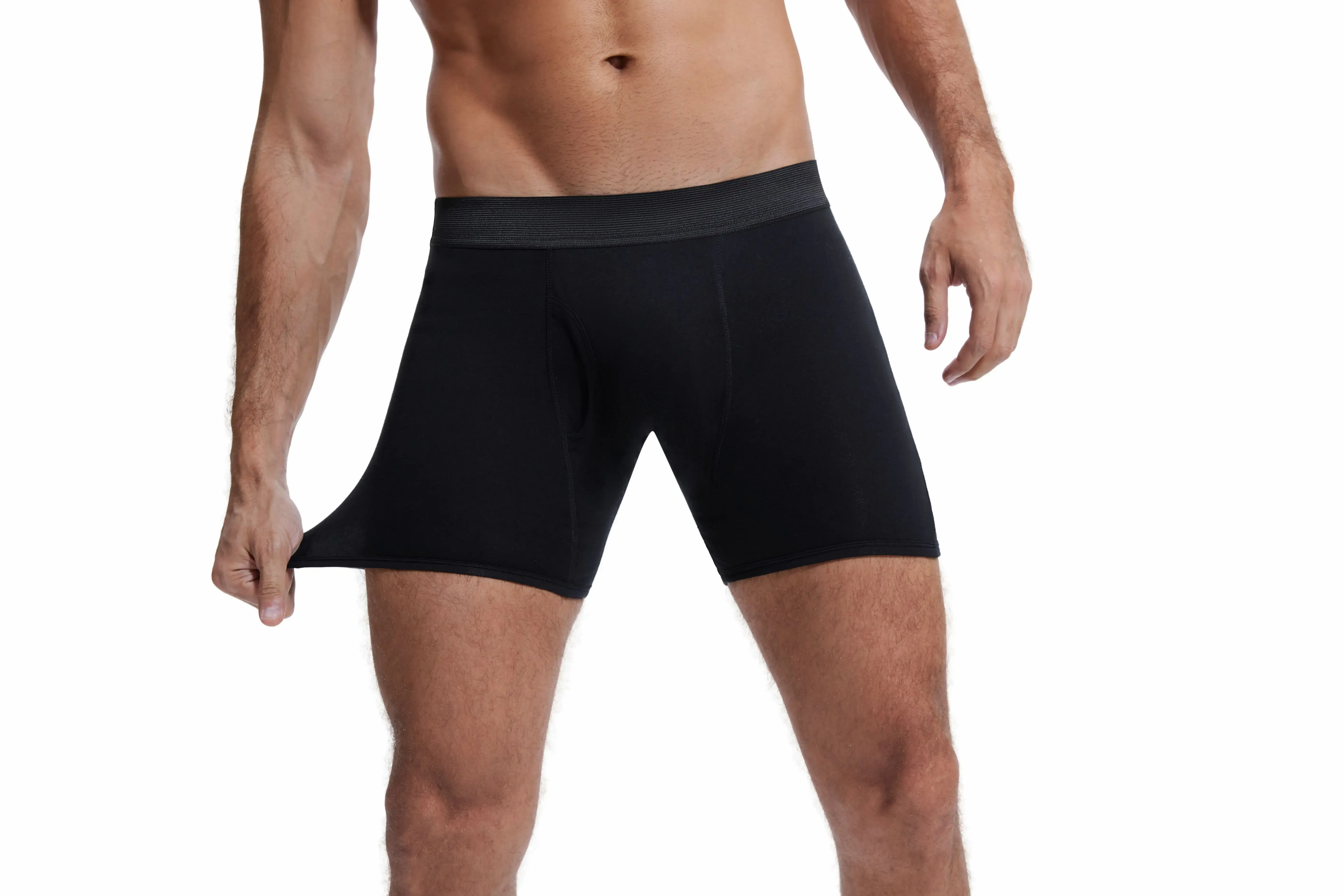 Drop shipping cotton men's incontinence underwear 200ML four-layer absorbent leak-proof menstrual incontinence underwear boxer