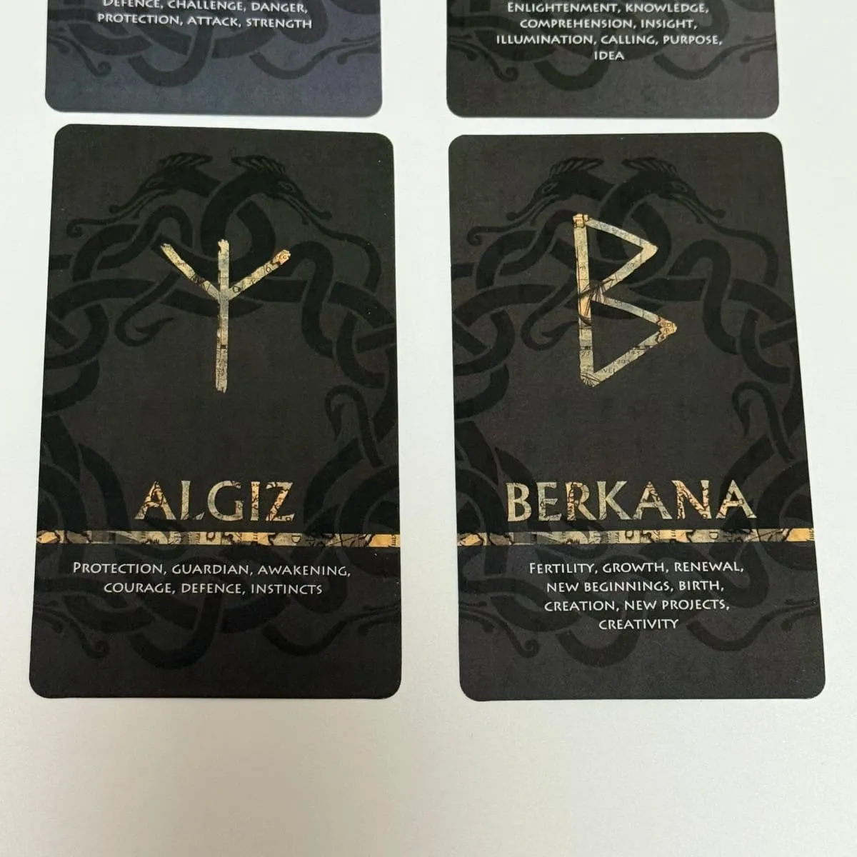 Elder Futhark Rune Cards with Meanings –25 Pcs Norse Mythology Oracle Cards for Fortune Telling & Meditation