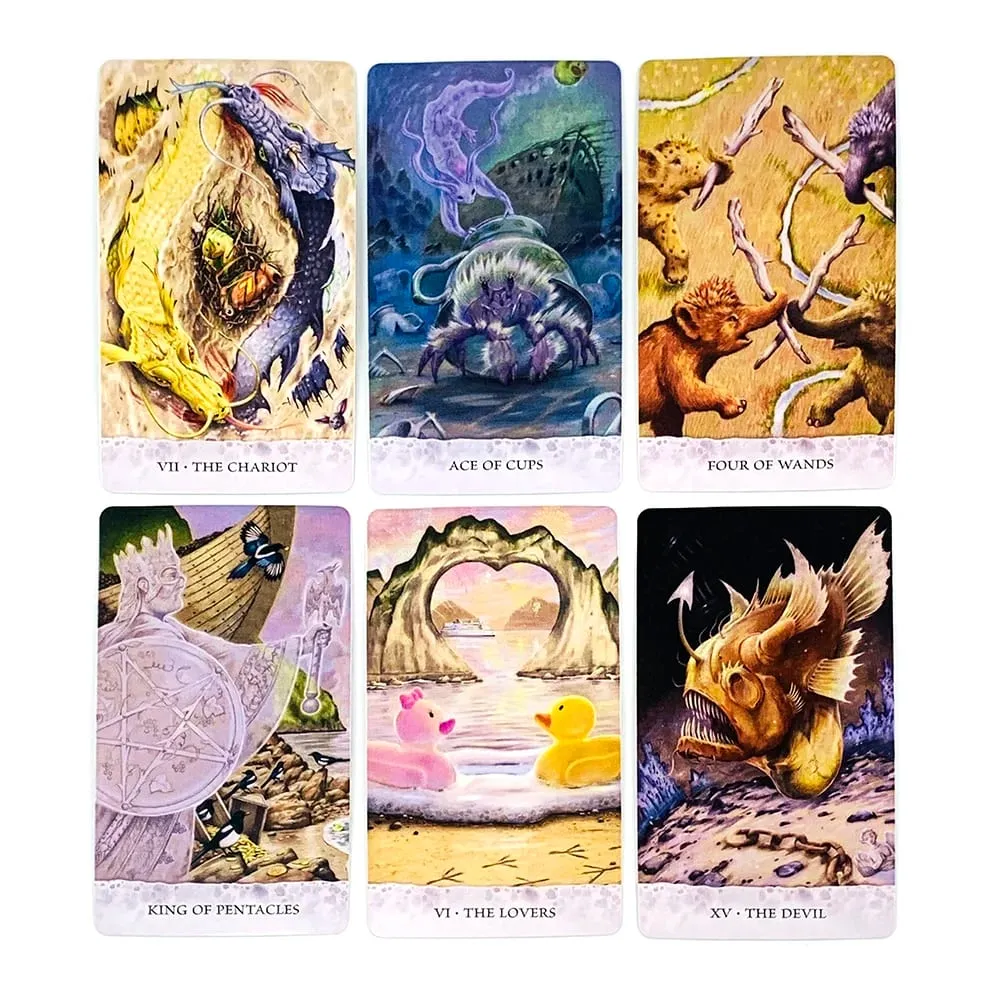 Tarot of Tides Game Cards 78 Card Whimsical Ocean Tarot Deck Bob Duck Adventure Theme Perfect for Divination & Gift Giving