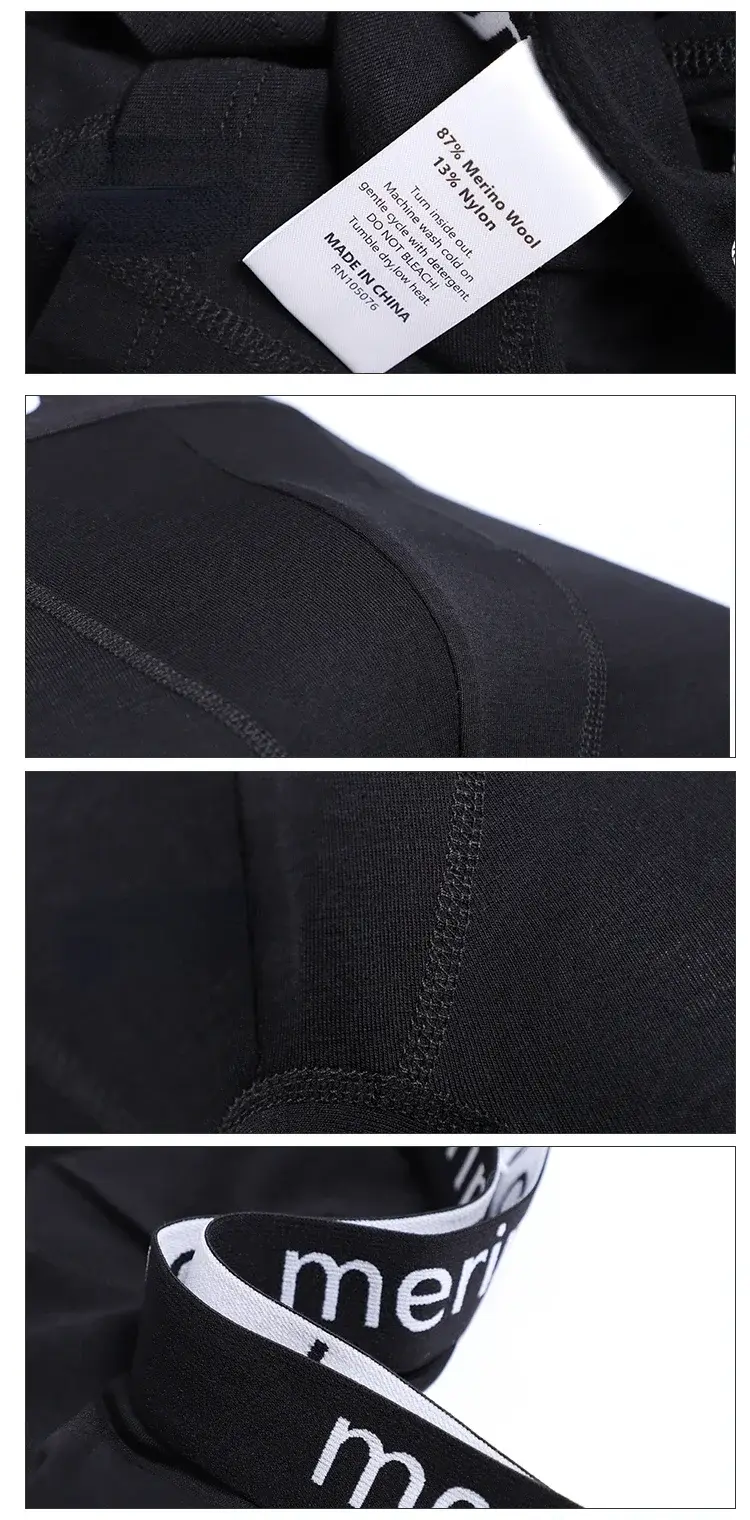 Mens Merino Wool Boxer Brief Underwear Men Merino Wool Boxer Breifs Soft Breathable Moisture Wicking Sports Fitness Boxershorts