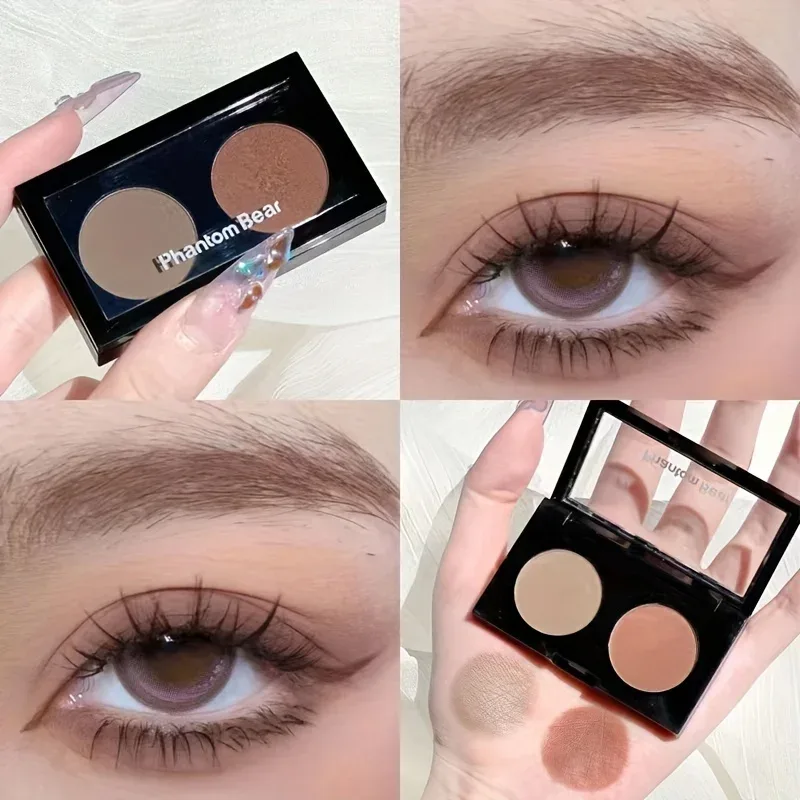 Phantom Bear Mini Dual Finish Eyeshadow Multi Shades for Daily Party Smoky Eye Makeup