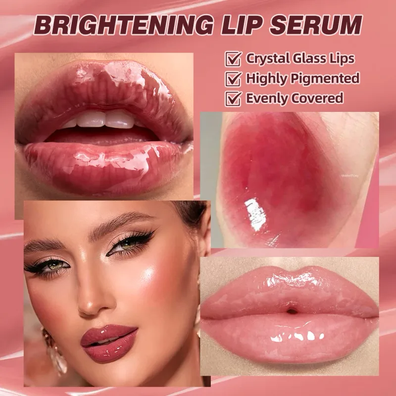 Mirror Pearl Lipgloss Long Lasting Moisturizing Lipstick Shine Glitter Lip Glaze Non Stick Cup Jelly Pout Lip Tint Makeup
