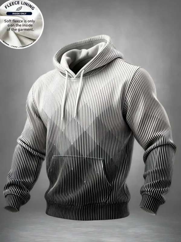 3D Print Fleece Hoodie Black Silver Burst Geometric Radial Pullover Long Sleeve Kangaroo Pocket Casual Sweatshirt