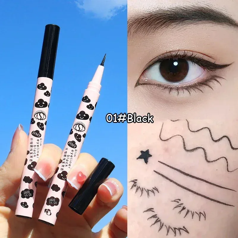 Ultra-thin Natural Matte Liquid Eyeliner Pen Waterproof Quick Dry Lower Eyelash Silkworm Pen High Pigment Smooth Eye Makeup Tool