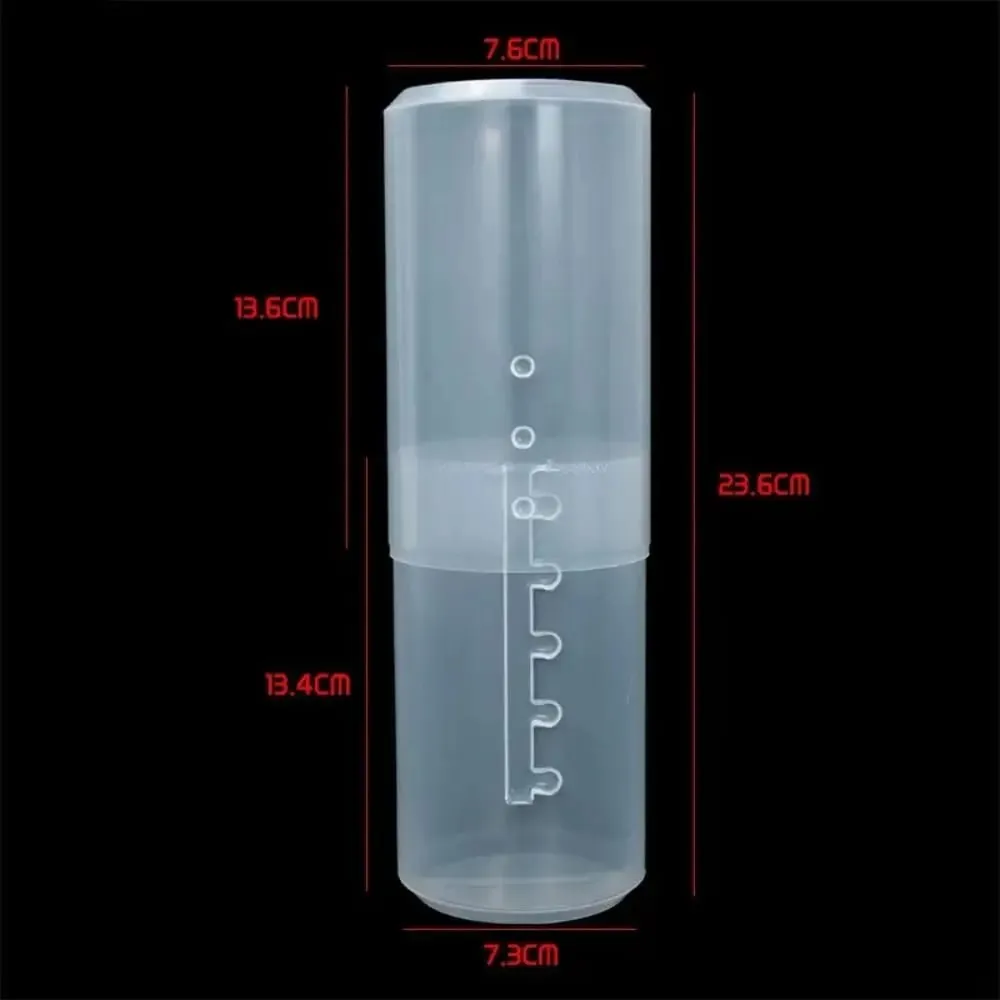 New Transparent Adjustable Height PVC Makeup Brush Holder Display Storage Cup Organizer With Lid Dustproof Toiletry Package Box