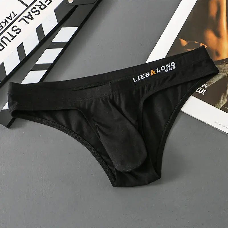 Mens Sexy Underwear Men Cotton Breathbale Mini Briefs Underpants Calzoncillos Cuecas Low Rise Men Bikini Briefs U Pouch Lingerie