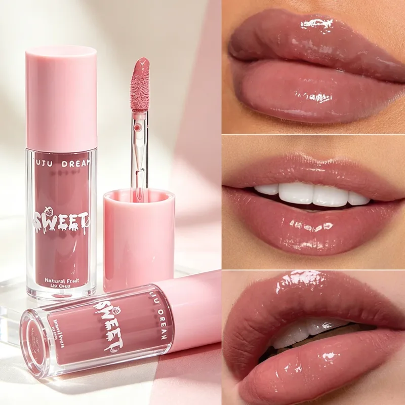 Glossy mirror lip gloss nude lip gloss moisturizing brightening complexion waterproof long-lasting for a flawless finish
