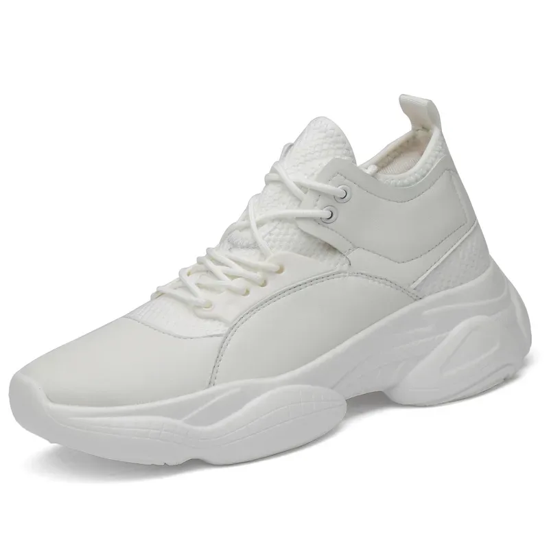 Invisible height-increasing shoes by 10cm.Men's shoes with thick soles for casual and sports wear.8-inch inner height enhancers